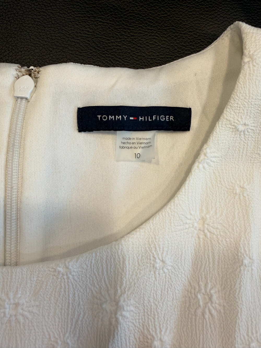 Tommy Hilfiger White Textured Dress - Picture 2 of 2